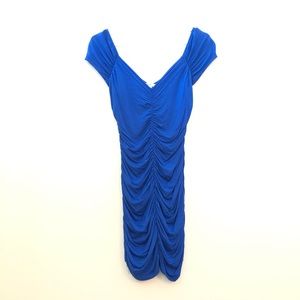 ☀️SALE! Blue ruched bodycon dress